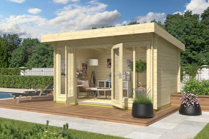 Friggebod Cambridge 390 x 250 cm 9,4 m² Lasita Maja